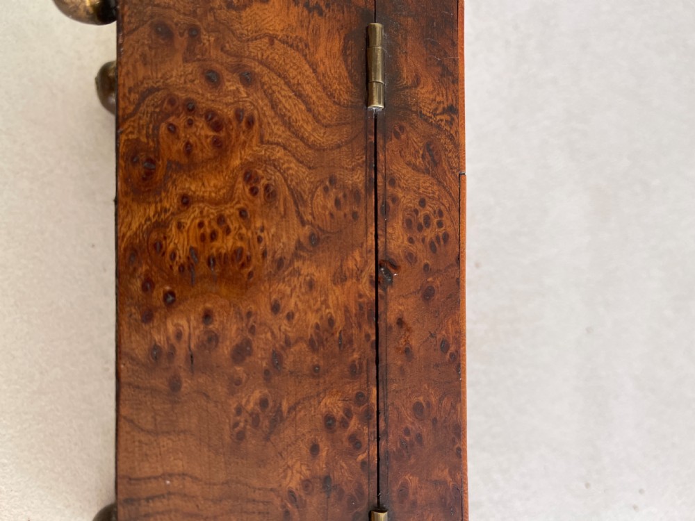 A Miniature Georgian Yew Wood Tea Caddy View IV