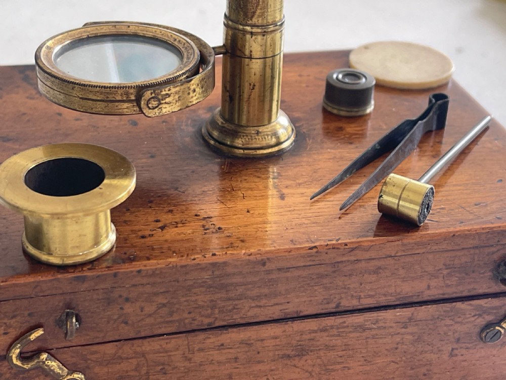 An Antique Travelling Microscope - botanical View IV