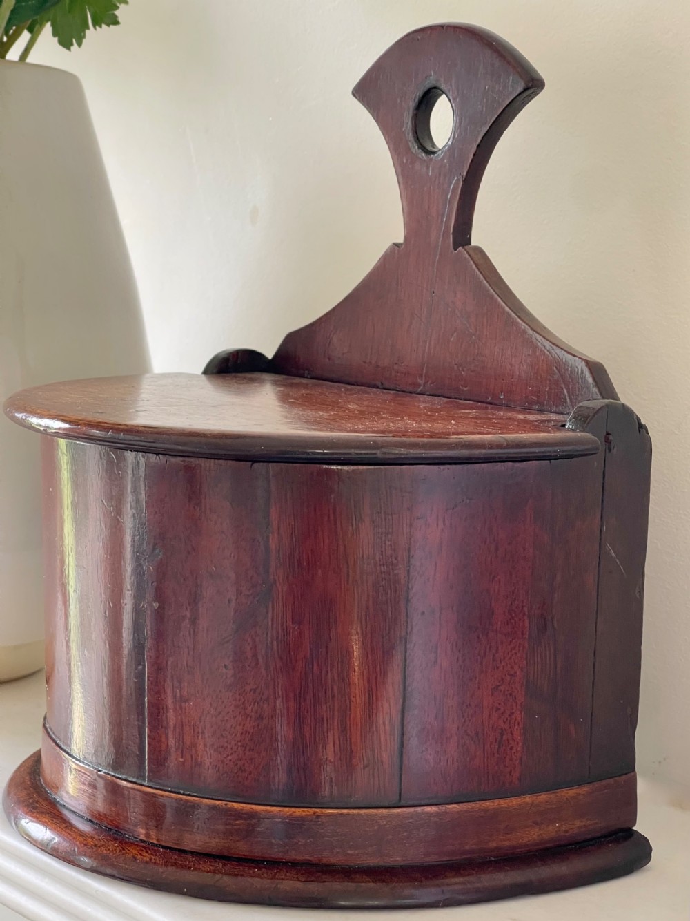 Antique Wall Hanging Box - half moon shape box View III