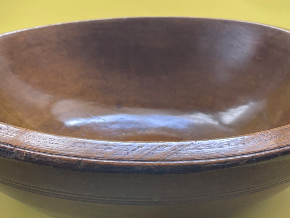 A Large Antique Sycamore Bowl View II