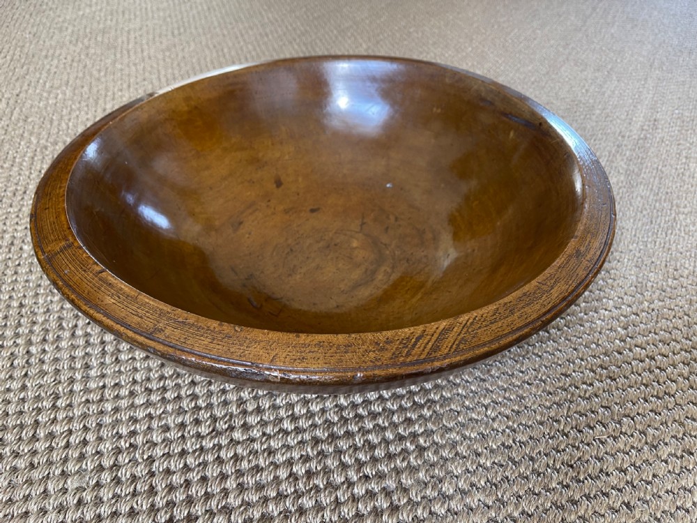 A Large Antique Sycamore Bowl View V