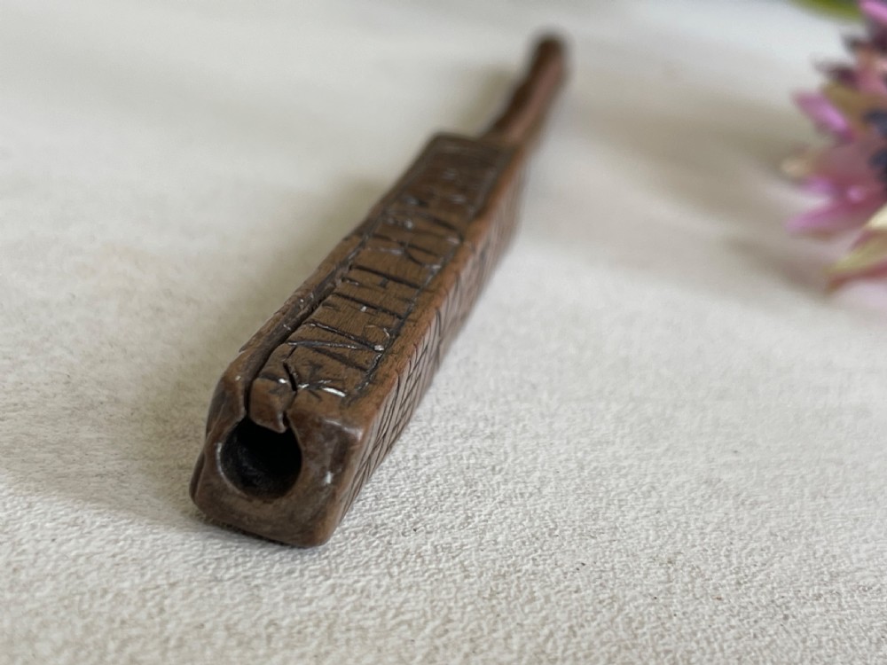 Antique Treen Welsh Knitting Sheath - Mrs Green View II