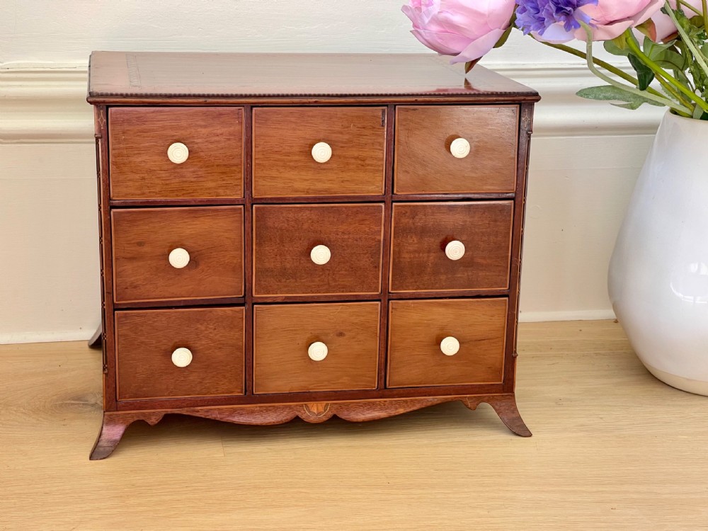Antiques Mini Chest of Drawers - nine drawers