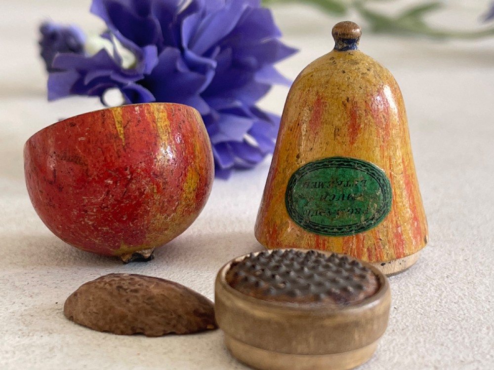 Antique Treen Nutmeg Grater - Tunbridge Ware View III