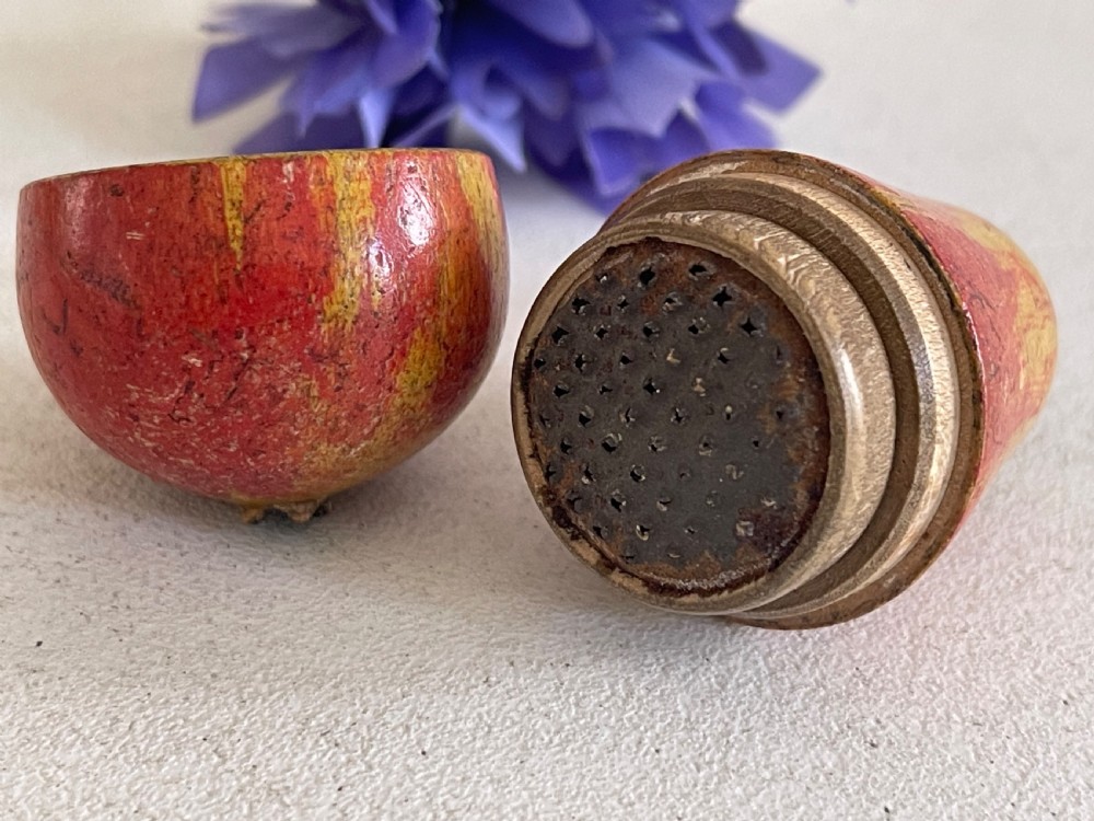 Antique Treen Nutmeg Grater - Tunbridge Ware View V