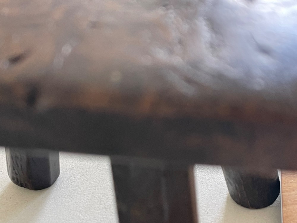 An Antique Burr Oak Candle/Stand Stool View V
