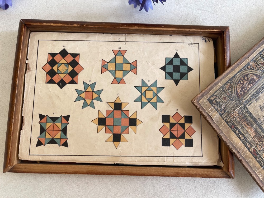 A Boxed Set  of Stone Mosaic Tiles - patent 1880 View V