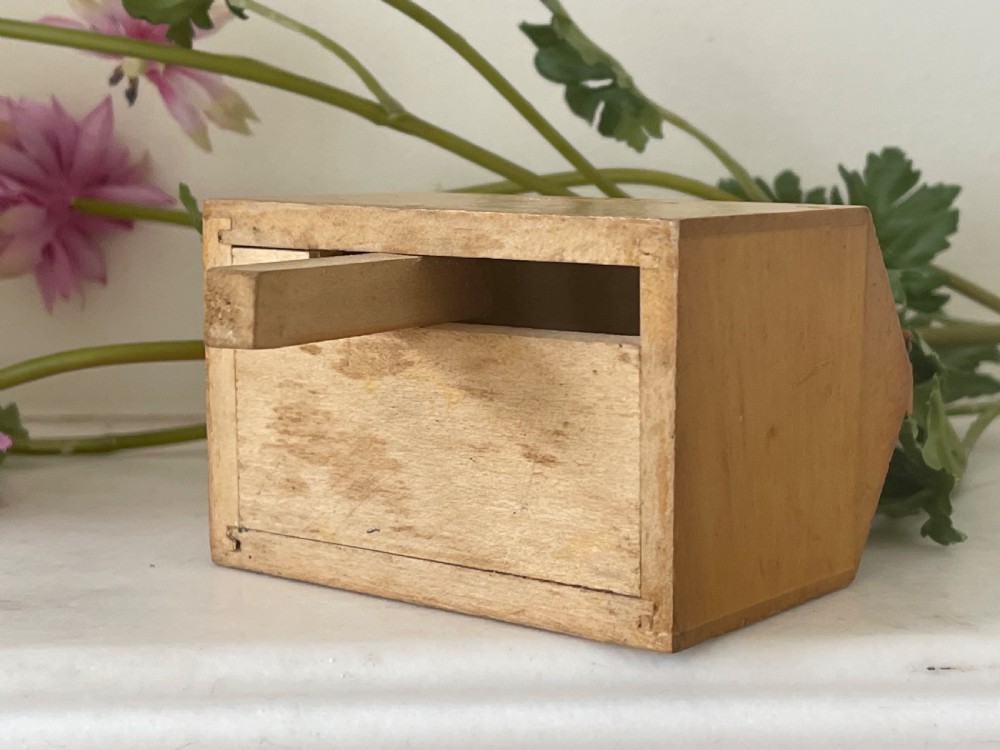 A Small Antique Mauchline Ware Cottage Money Box View III