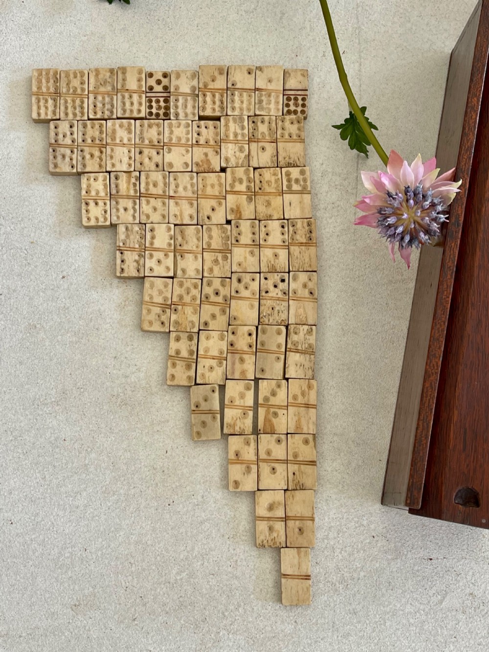 Antique Prisoner of War Bone Dominoes - double nine set View III