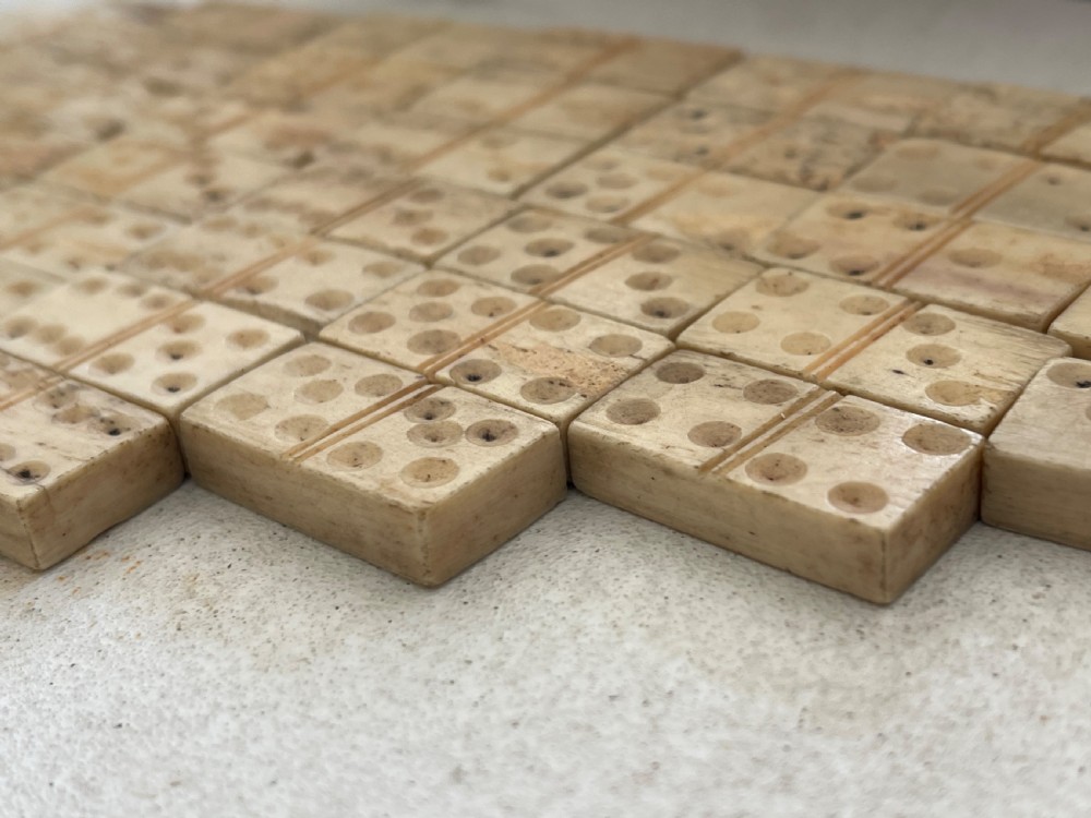 Antique Prisoner of War Bone Dominoes - double nine set View IV