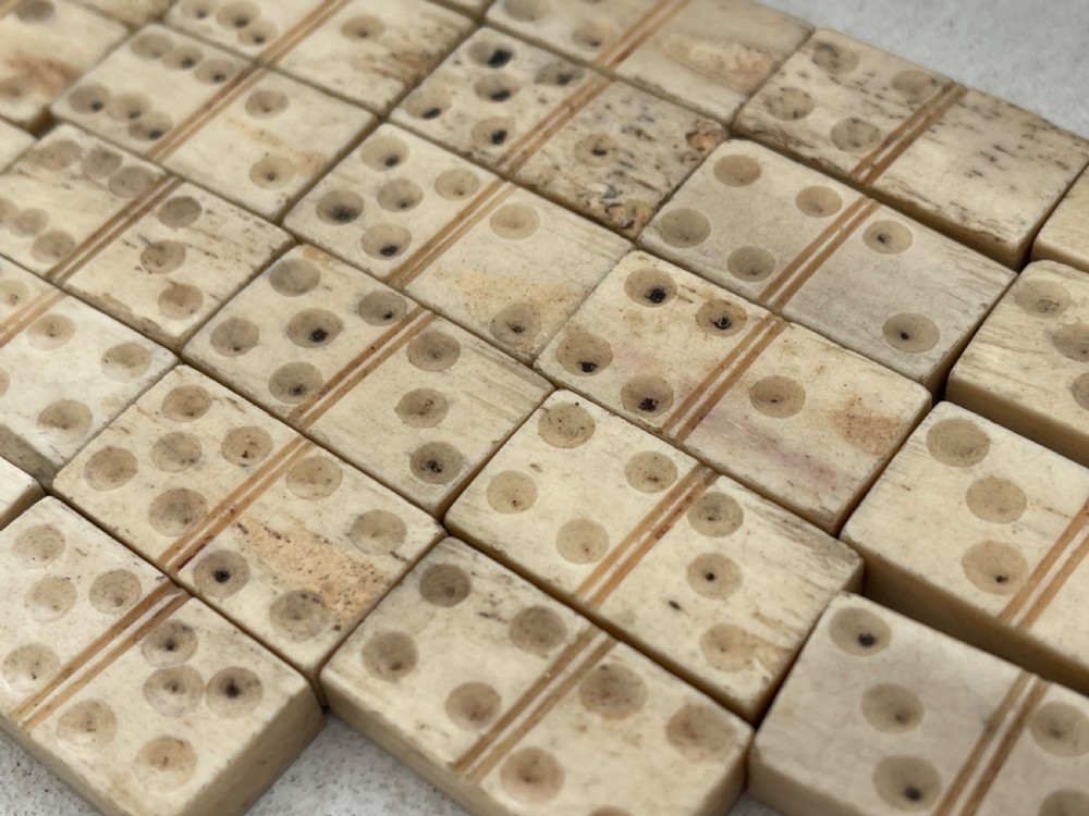 Antique Prisoner of War Bone Dominoes - double nine set View VI