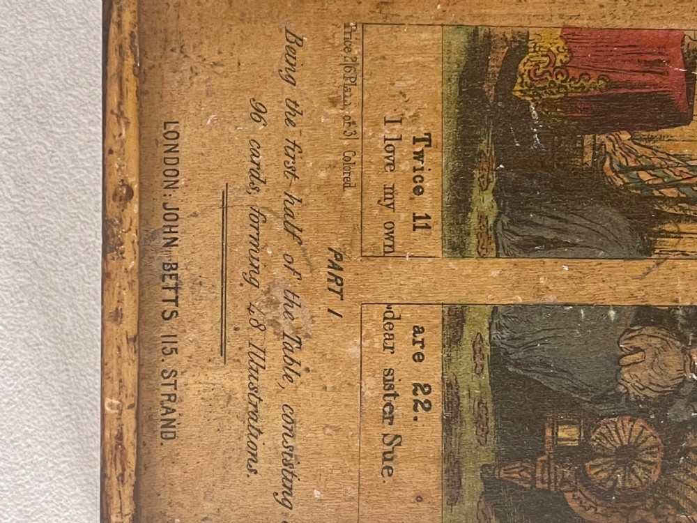 Antique Multiplication Table in Rhyme - by John Betts View X