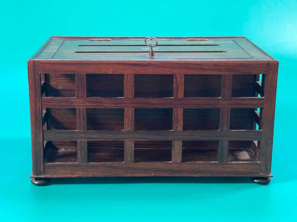 A Top Quality London Makers Rosewood Letter Box View II