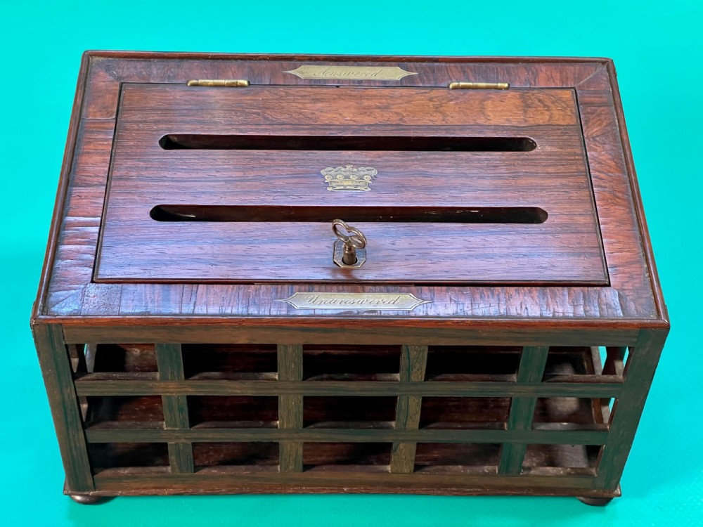 A Top Quality London Makers Rosewood Letter Box View III