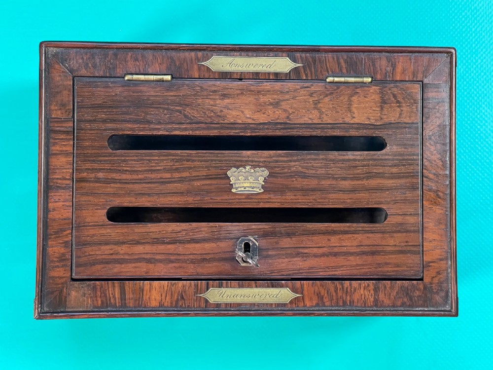 A Top Quality London Makers Rosewood Letter Box View IV