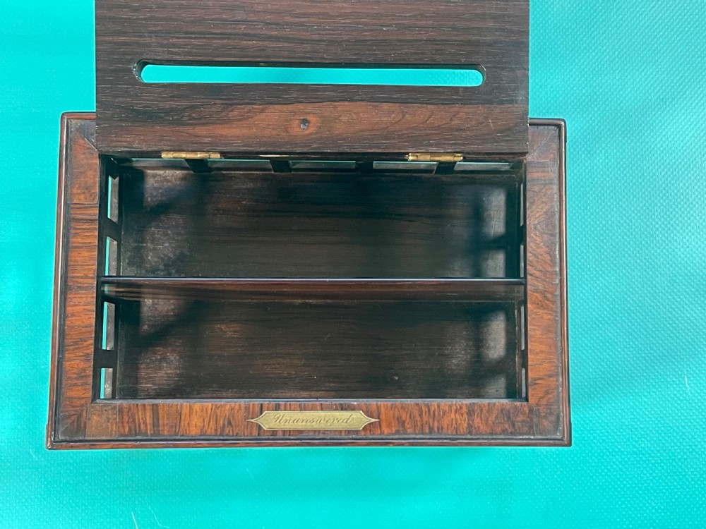 A Top Quality London Makers Rosewood Letter Box View VII