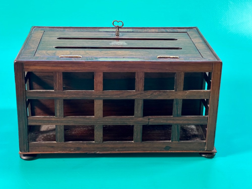 A Top Quality London Makers Rosewood Letter Box View VIII