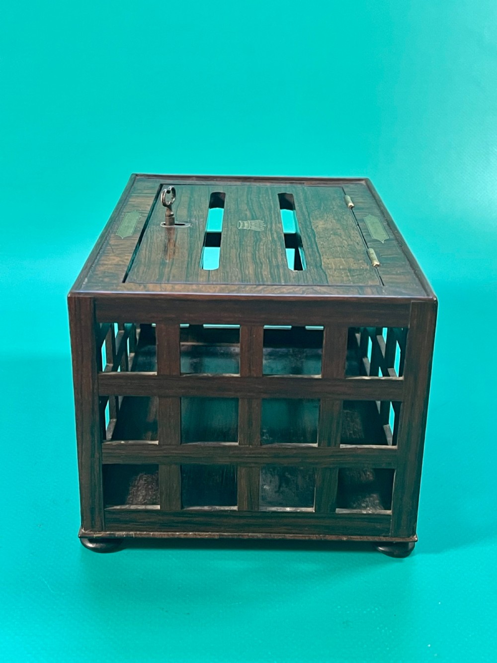 A Top Quality London Makers Rosewood Letter Box View X