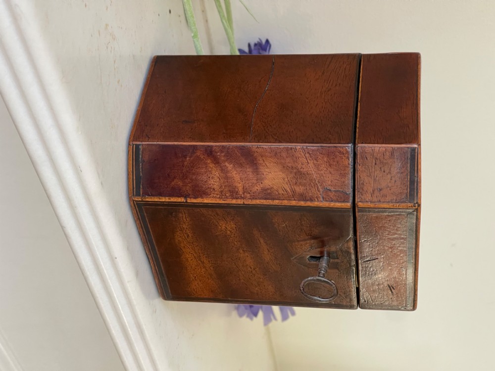 A Small Georgian Mahogany Tea Caddy View V