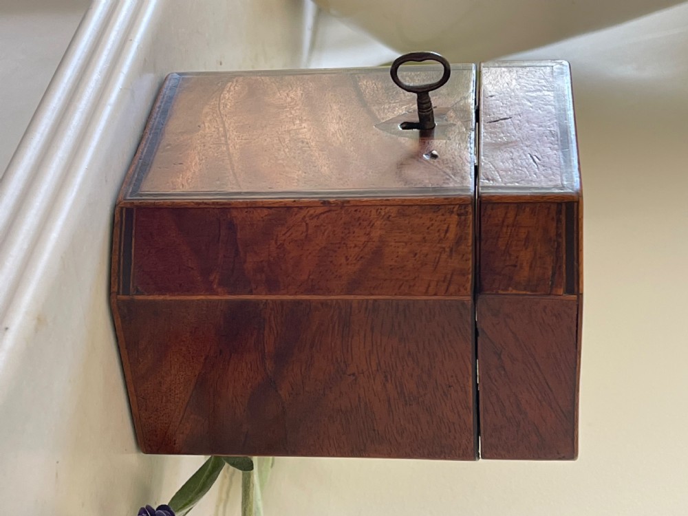 A Small Georgian Mahogany Tea Caddy View VI