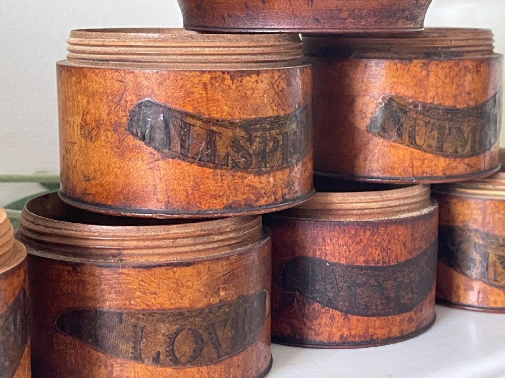 An Antique  Treen Six Tier Spice Tower View II