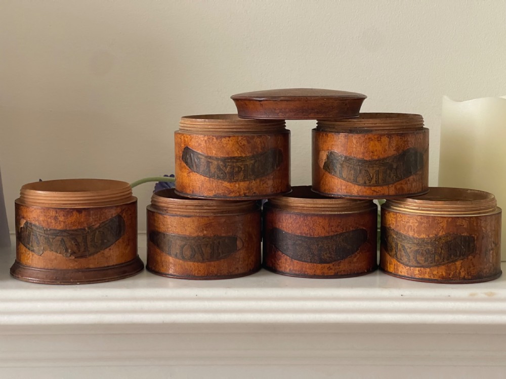 An Antique  Treen Six Tier Spice Tower View III