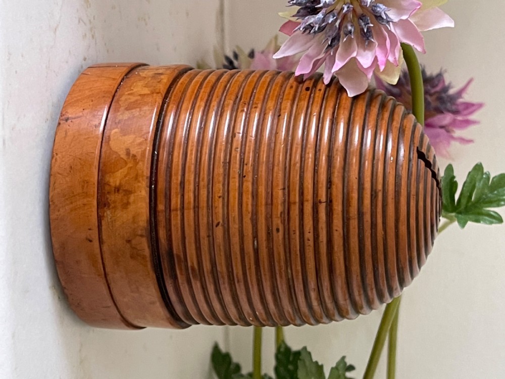 An Antique Treen Bee Hive Money Box View II
