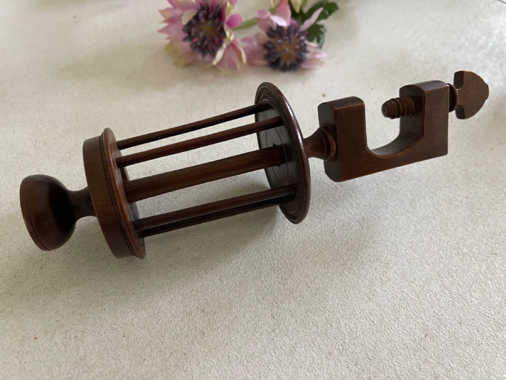 A Pair of Antique TreenSewing Reel Clamps View II