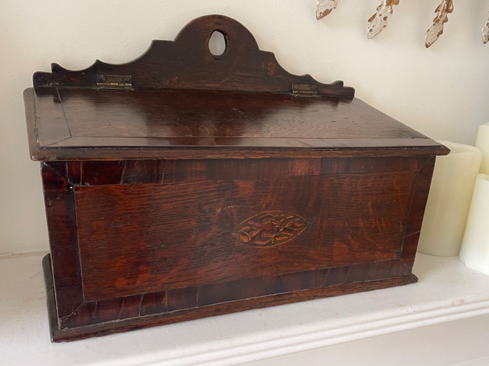 Antique Oak Candle Box- lovely colour