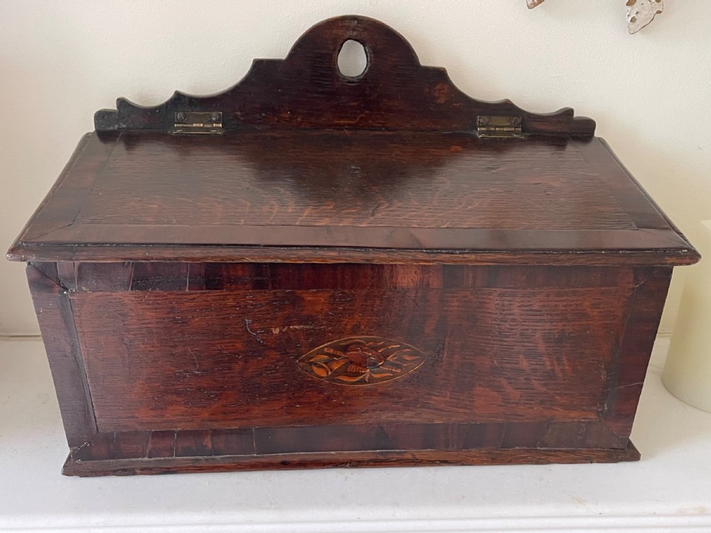 Antique Oak Candle Box- lovely colour View III
