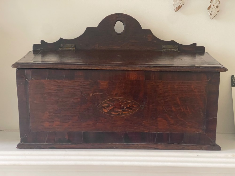 Antique Oak Candle Box- lovely colour View VI