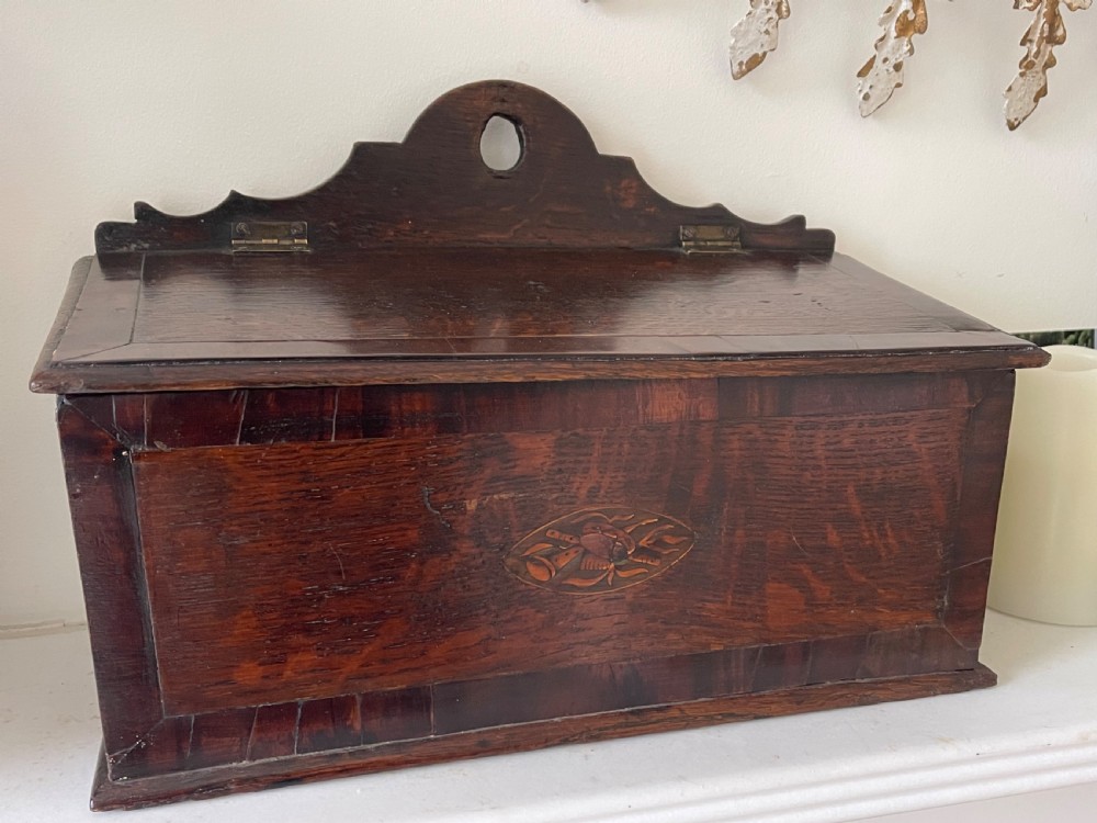 Antique Oak Candle Box- lovely colour View VII
