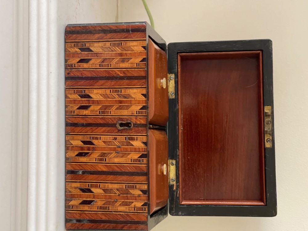 A Lovely Inlaid  Victorian Tea Caddy View II