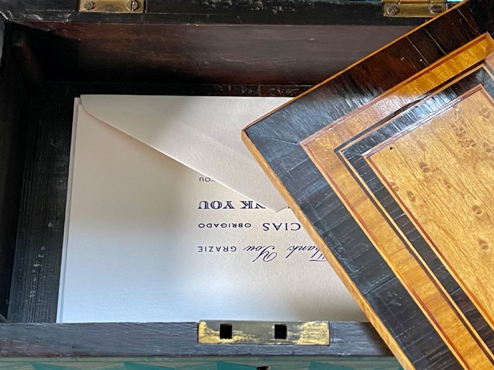 A Lovely Georgian Inlaid Stationery Box View VI