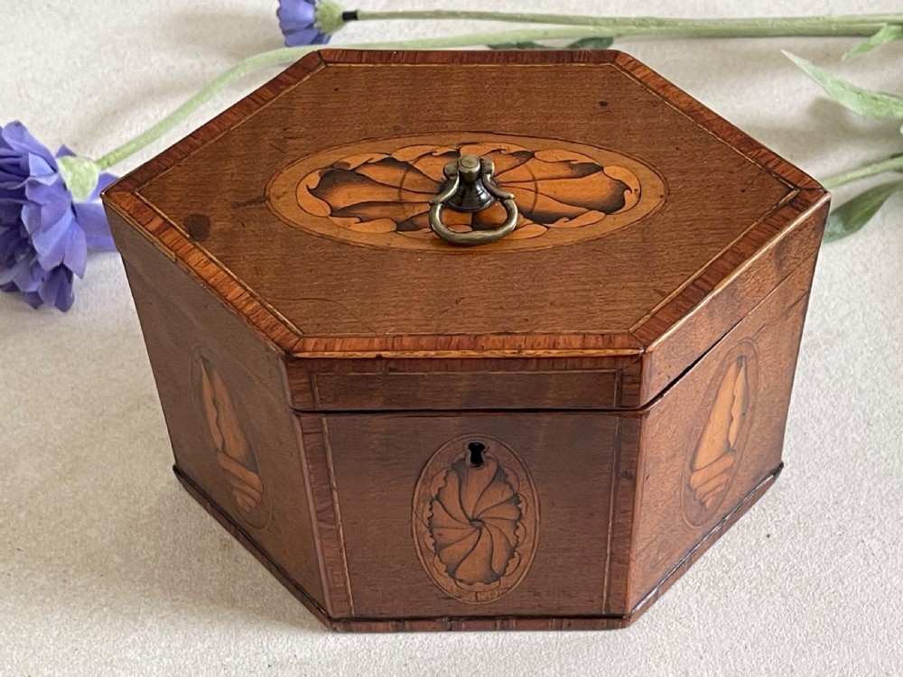 A Georgian Hexagonal Tea Caddy View IV