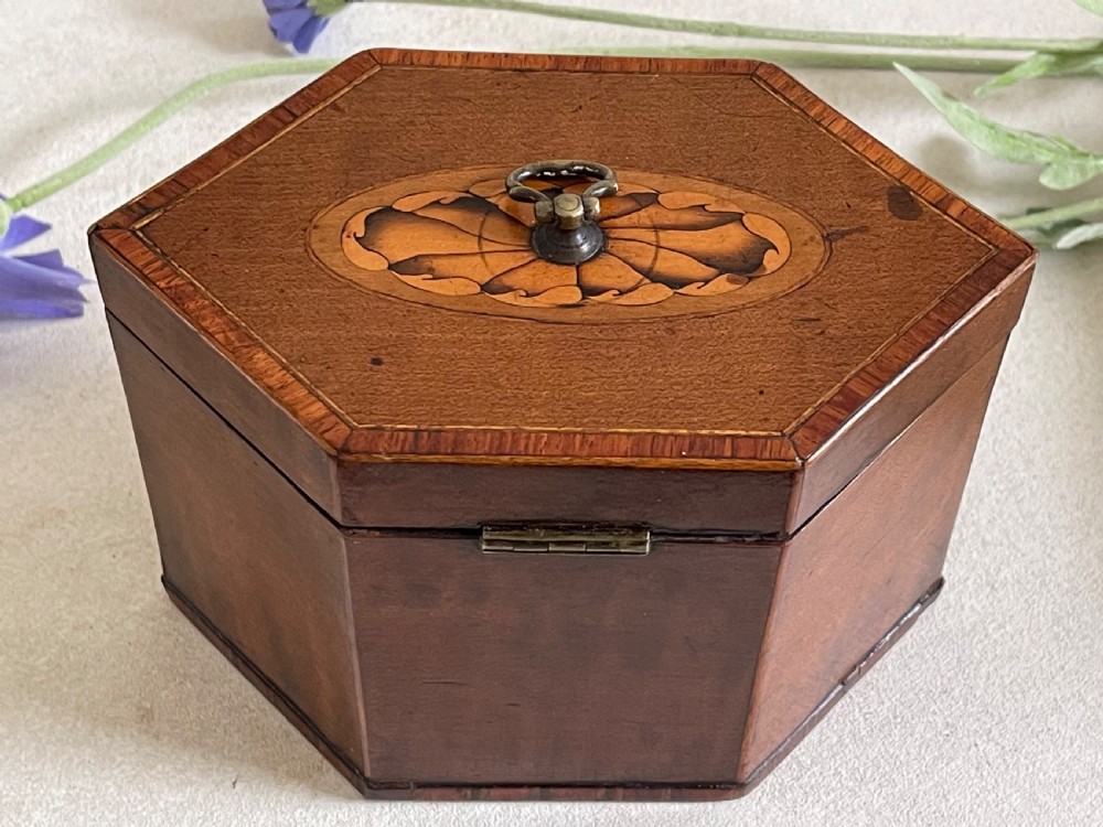 A Georgian Hexagonal Tea Caddy View VI