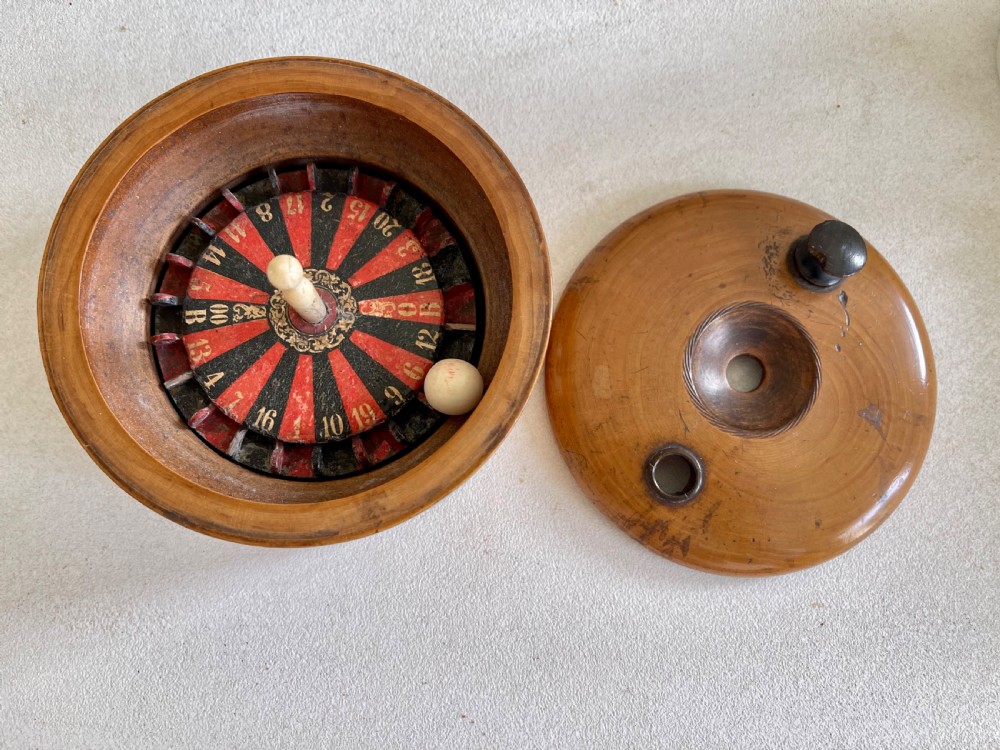 An Antique Travelling Roulette Game View V
