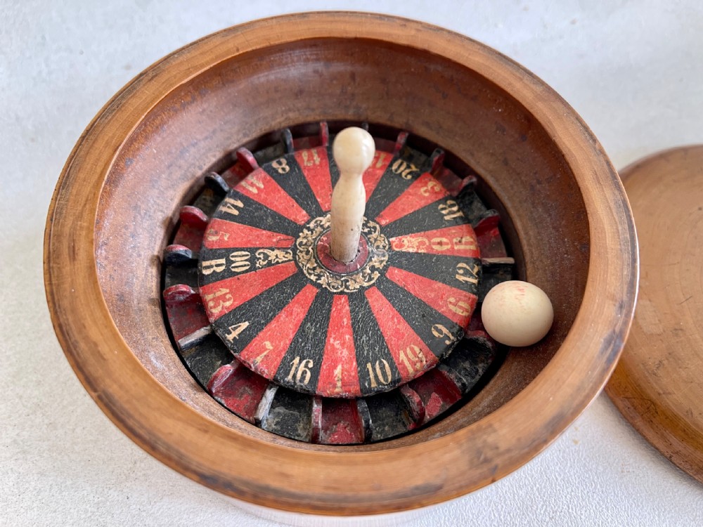 An Antique Travelling Roulette Game View VIII