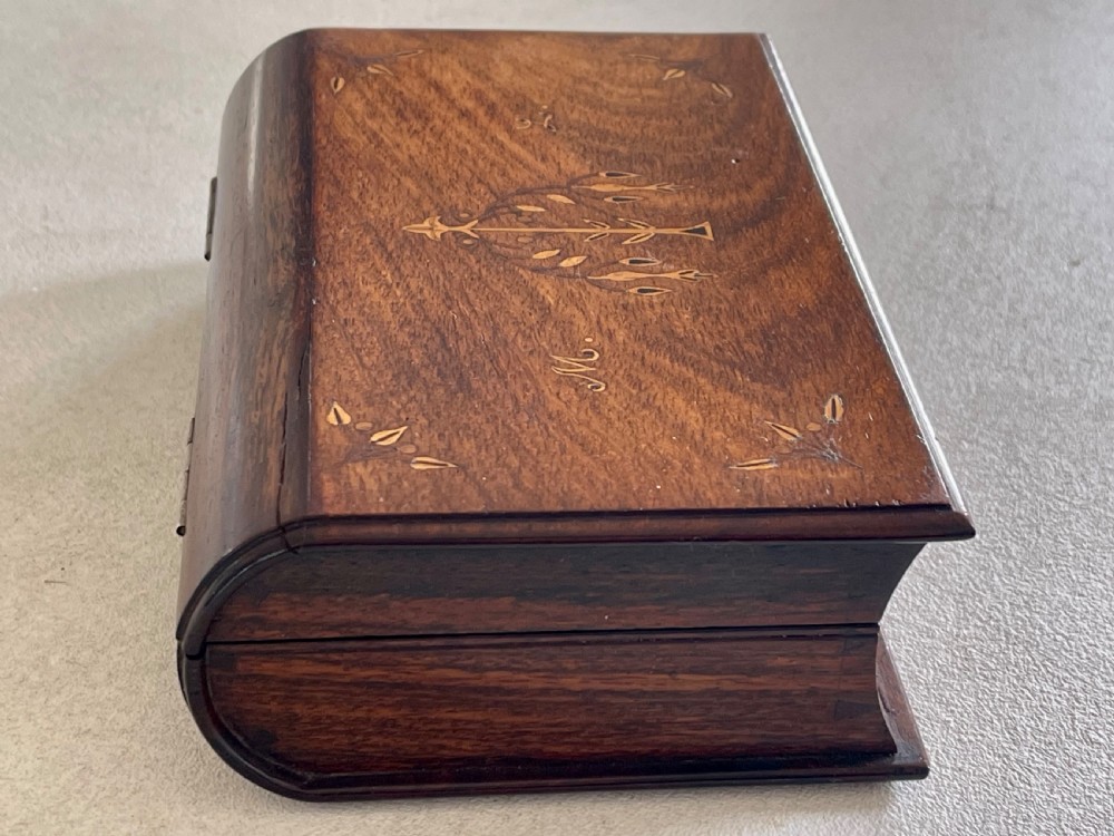 An Antique Book Shaped Jewellery Box View V