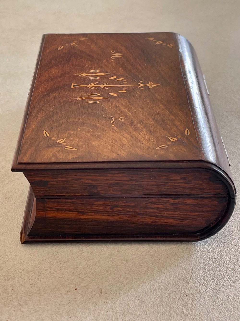 An Antique Book Shaped Jewellery Box View VI