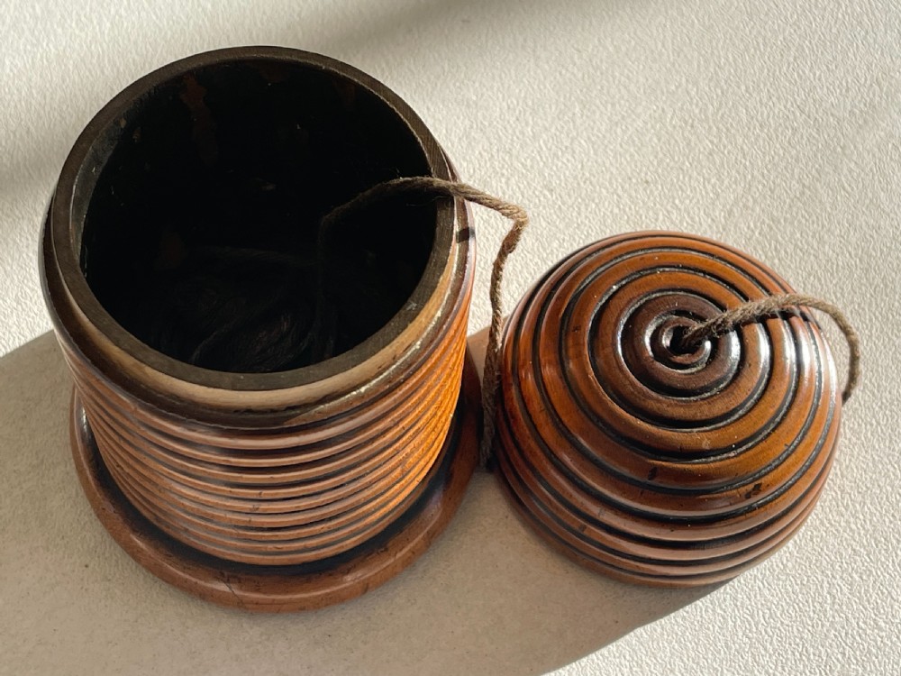 An Antique Bee Hive String Box View VI