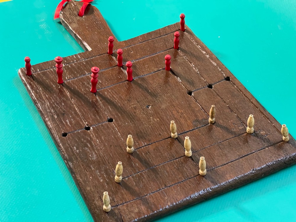 An Antique Nine Mans Morris Game View V