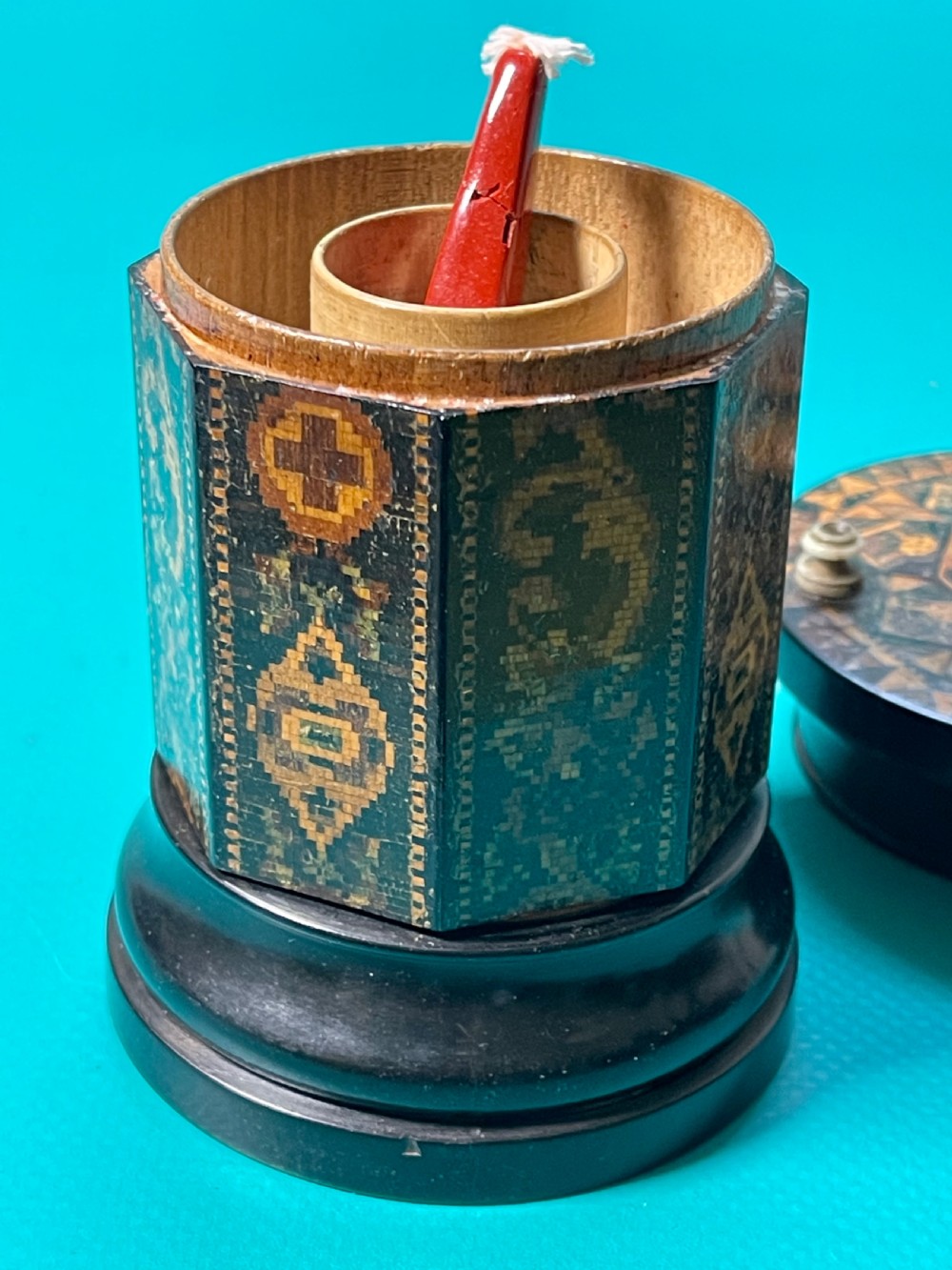 An Extra Large Tunbridge Ware Go to Bed View II