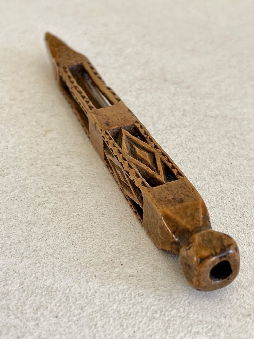 An Antique Treen Dated Knitting Sheath - 1802 View II