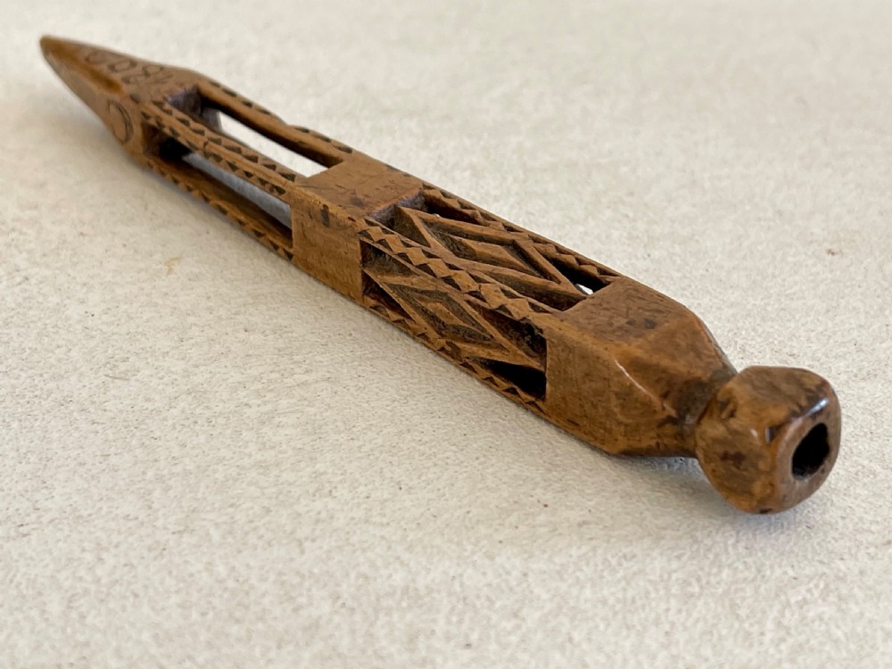 An Antique Treen Dated Knitting Sheath - 1802 View V