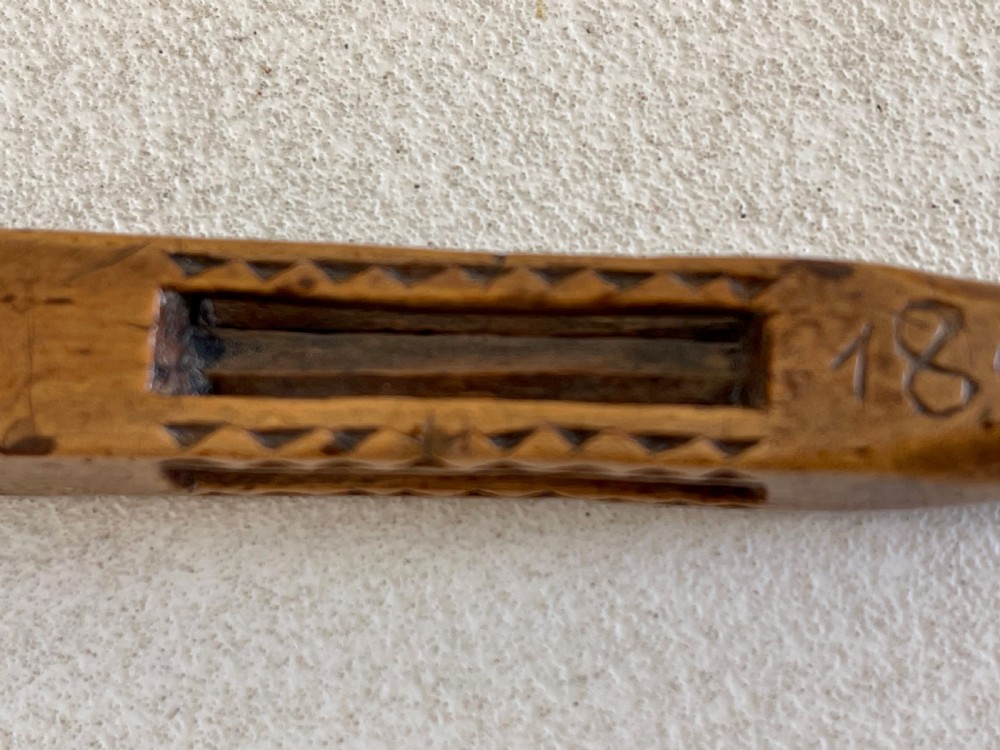 An Antique Treen Dated Knitting Sheath - 1802 View VII
