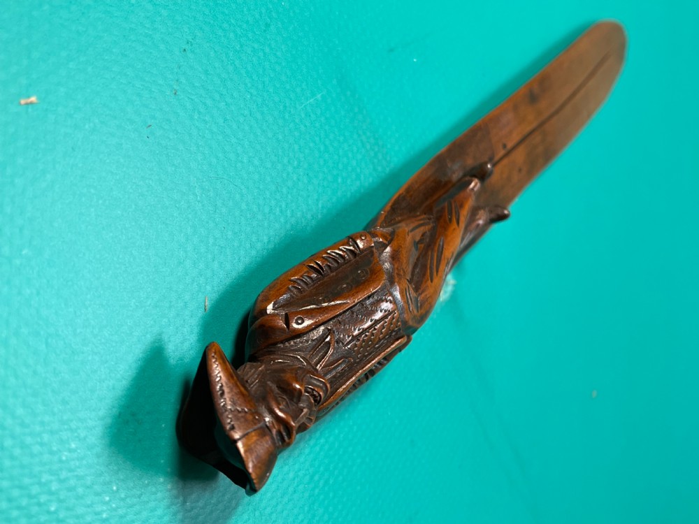 An Antique Treen Figural Page Turner View II