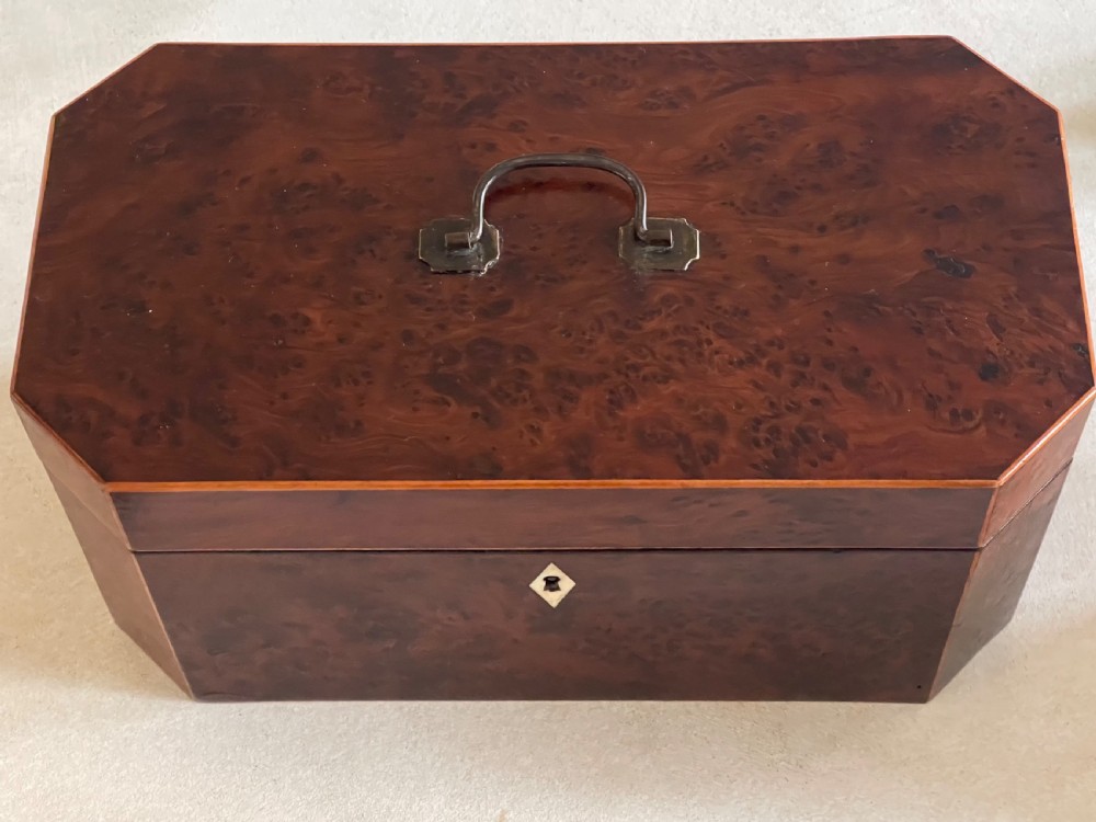 A Large Antique Georgian Yew Wood Tea Caddy View II