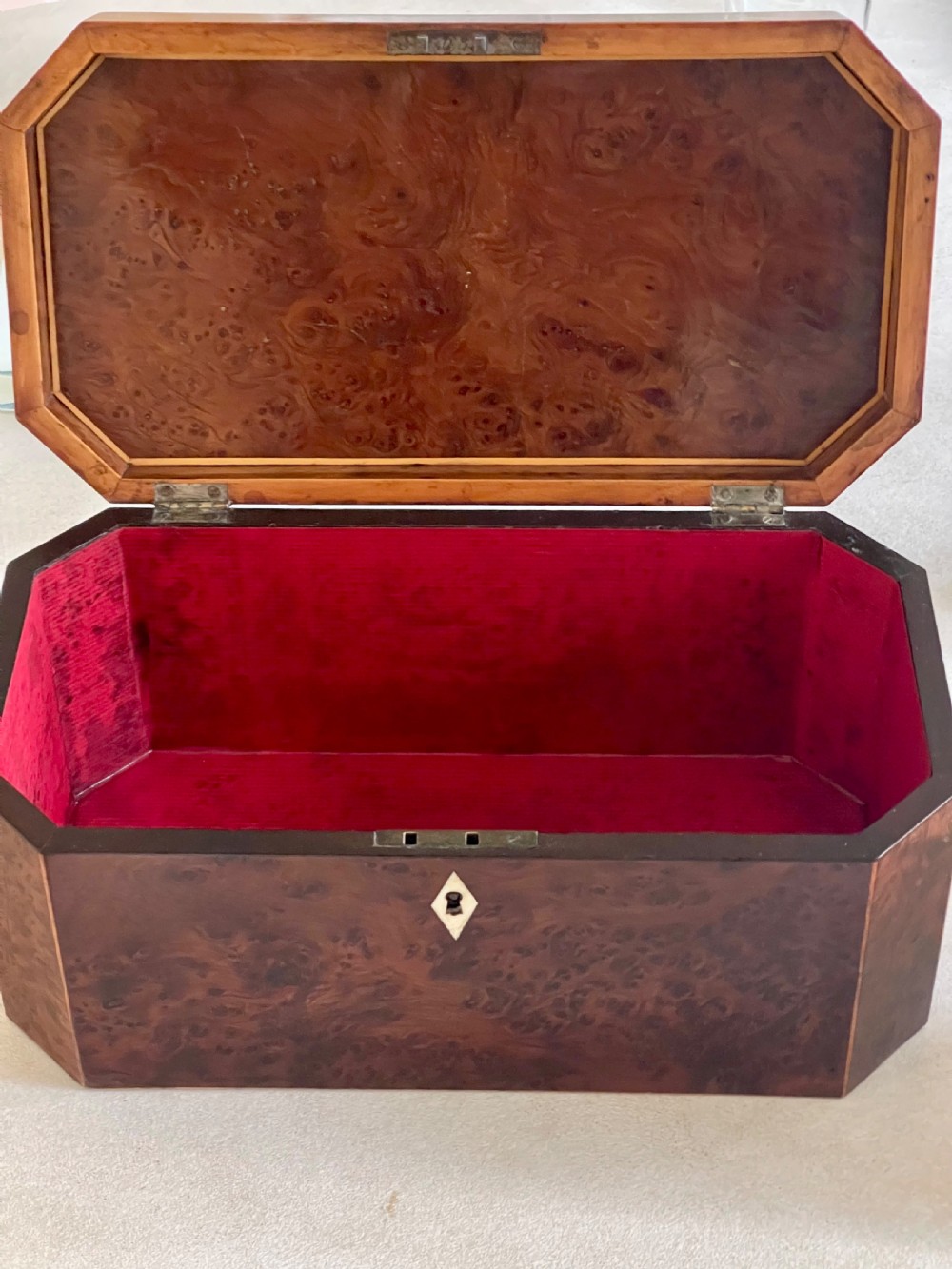 A Large Antique Georgian Yew Wood Tea Caddy View III