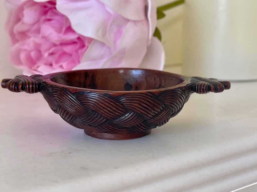 Antique Scottish Treen Quaich - fabulous colour and patina View IV